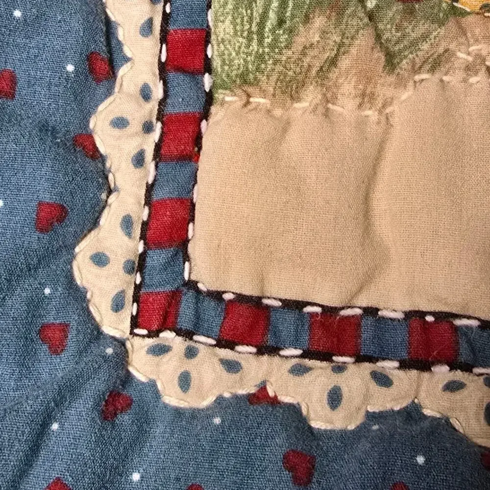 Vintage Raggedy Ann Andy Handmade Applique Quilt 32x42 Folk Art